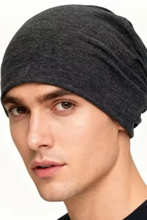 Solid Color Unisex Men Women Slouchy Beanie Hip-Hop Soft Cotton Cap Lightweight Running Beanie Adult Dwarf Hat